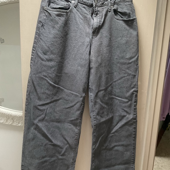 wild fable Denim - Wild Fable Distressed Straight Jeans in Black Size 14R